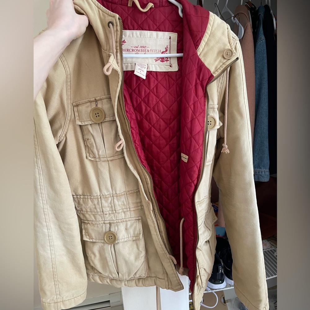 Abercrombie tan cargo jacket